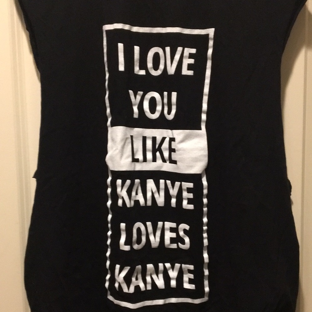SLC Los Angeles unisex “Kanye Loves Kanye”Graphic T-shirt raw sleeveless size L